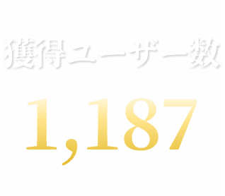 獲得ユーザー数 1,187